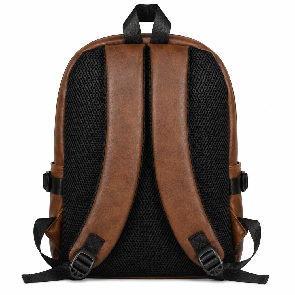 TRENDORA Leather Laptop Backpack 15.6 Inch