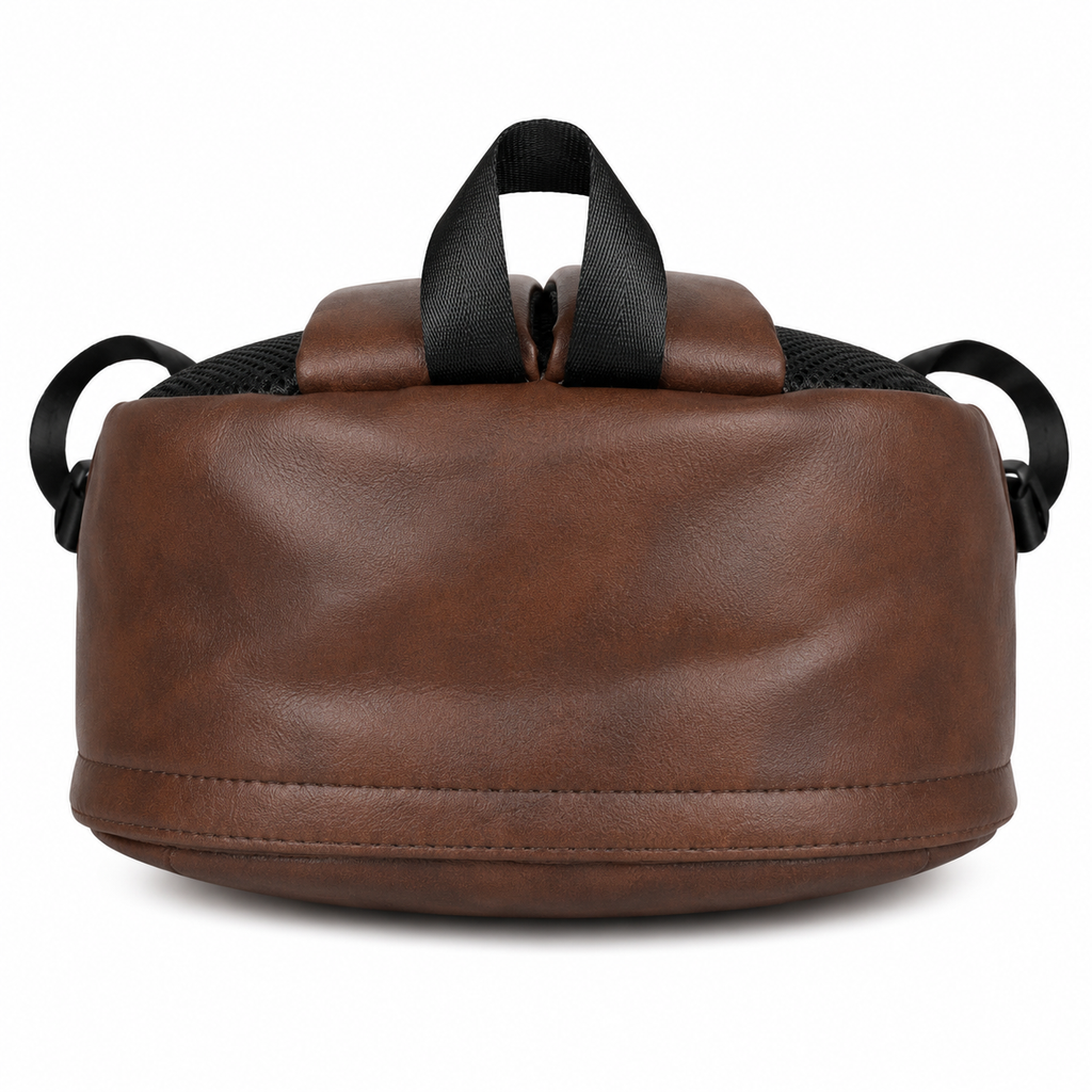TRENDORA Leather Laptop Backpack 15.6 Inch